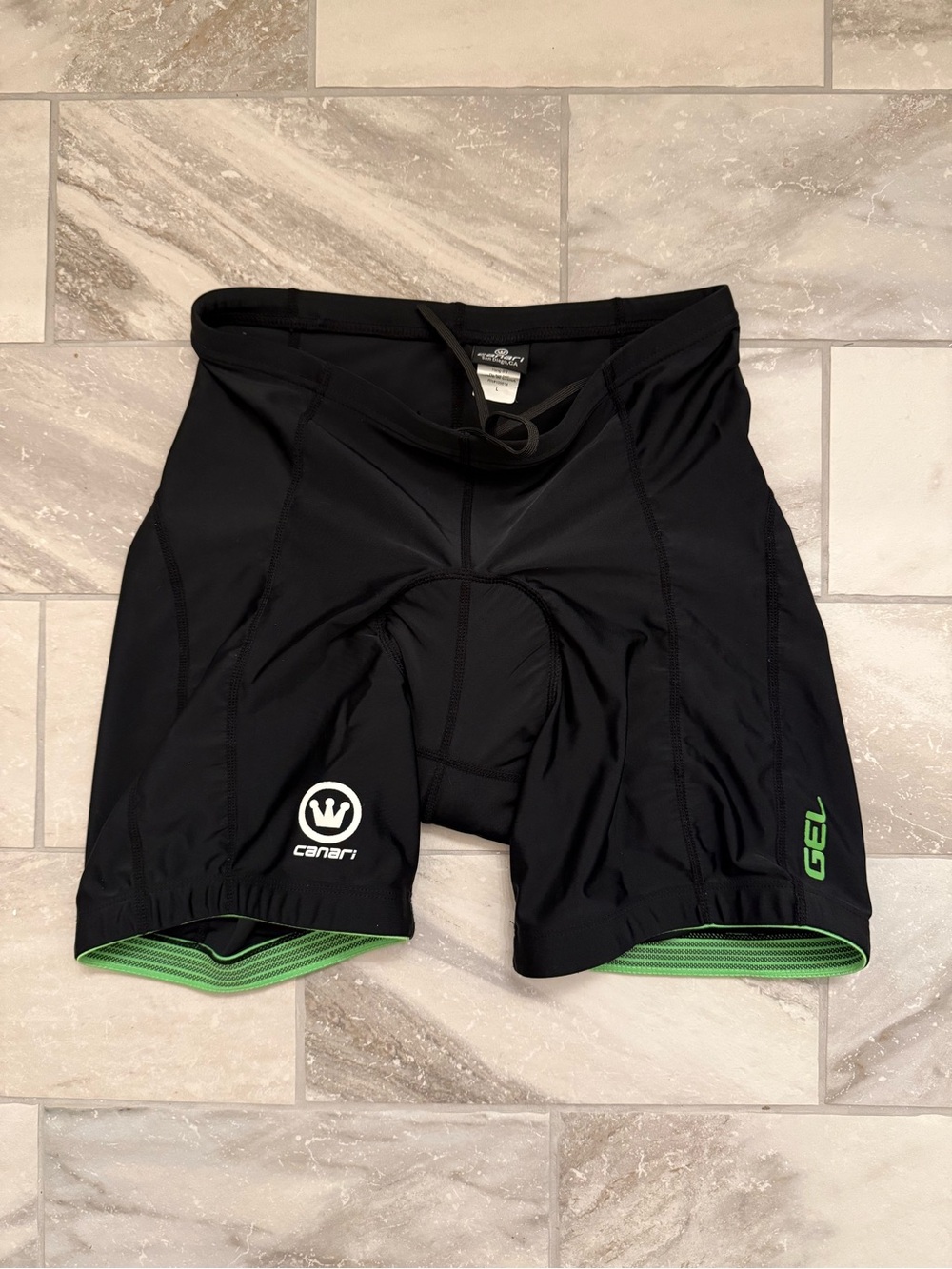 Canari Men's Black Gel Padded Biking Cycling Shorts Performance Riding